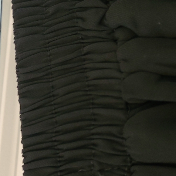 TRÏBE SOLID Black Sheer Culottes with Elastic Waistband Size Small NWT - Picture 8 of 11